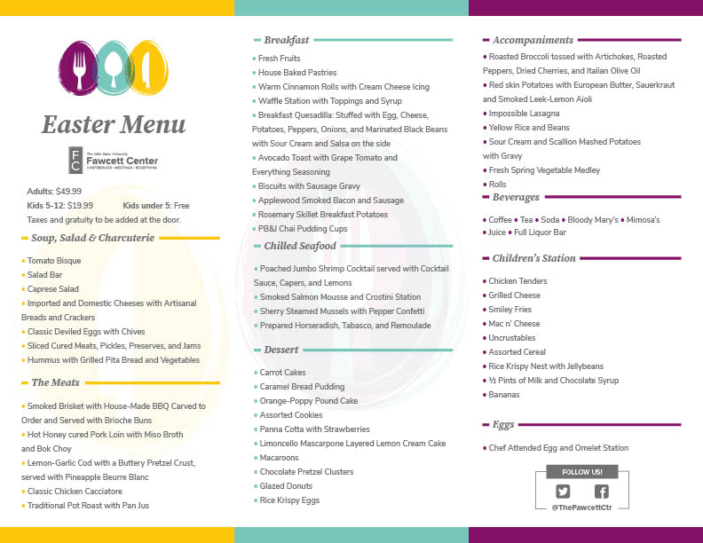 Easter Menu 2026