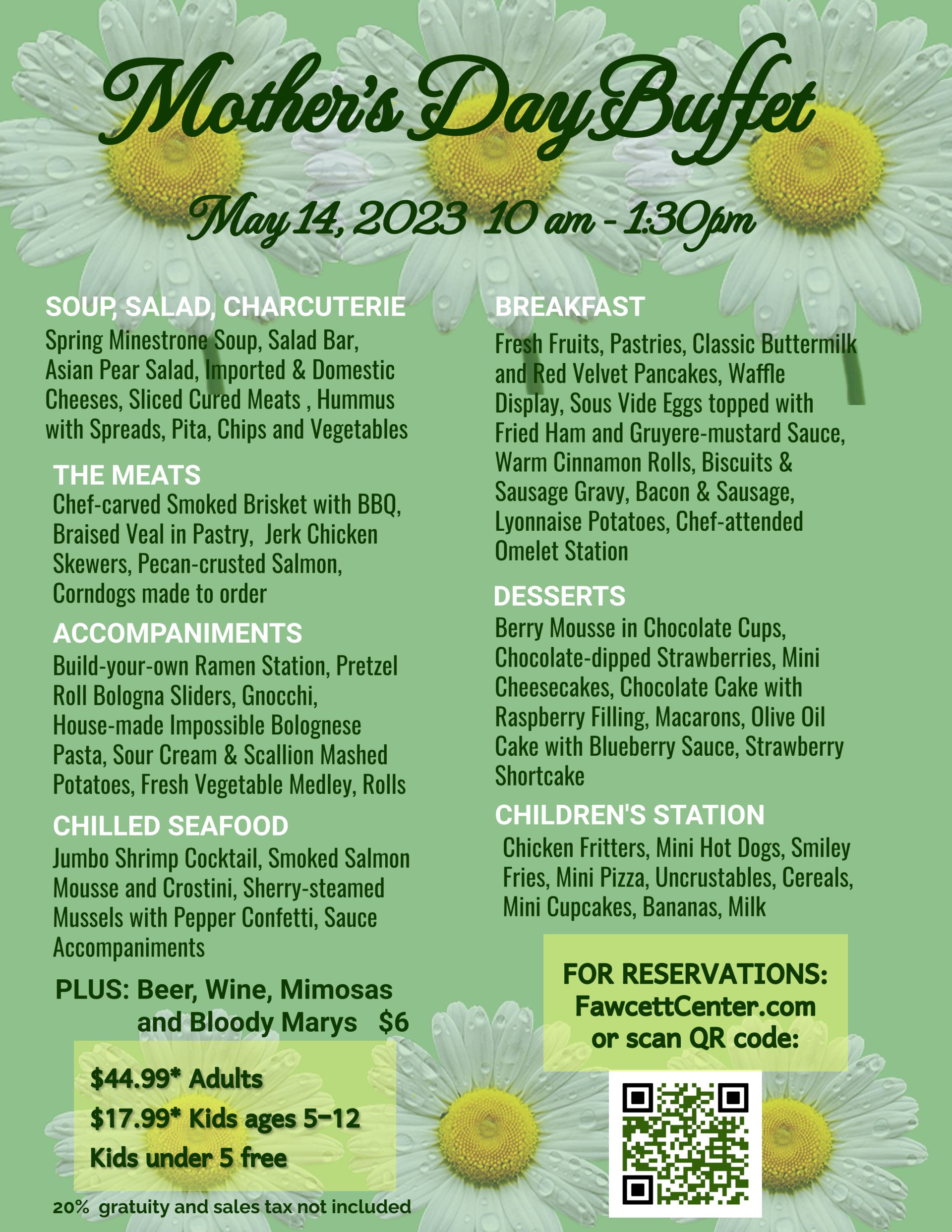 Mother's Day Menu 2023